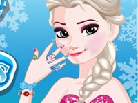 Queen Elsa Nail Designs